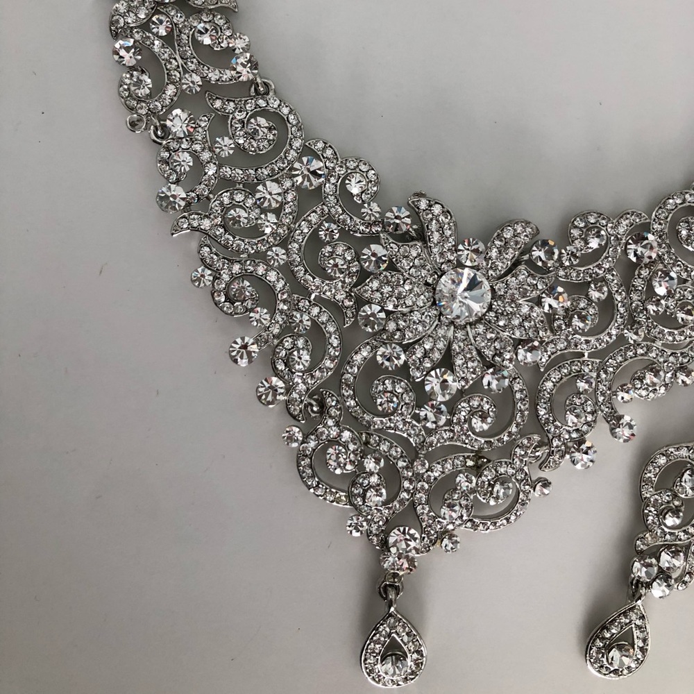 Indian silver necklace set - Picture 7 of 12